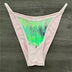 Wild Fable Soft Pink Sequin Bikini Bottom NWOT